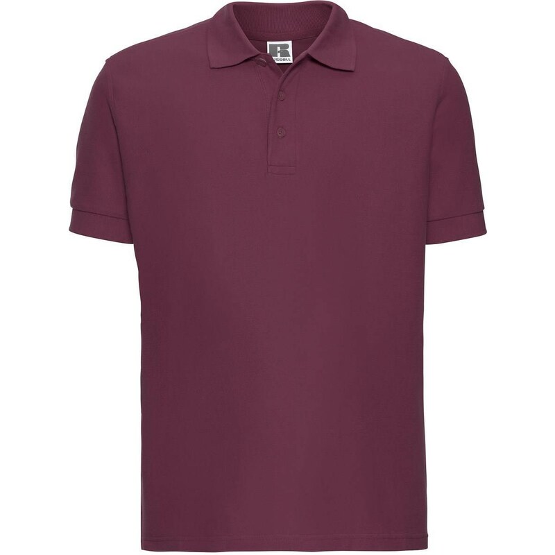 Mens burgundy cotton polo shirt Ultimate Russell 50547964