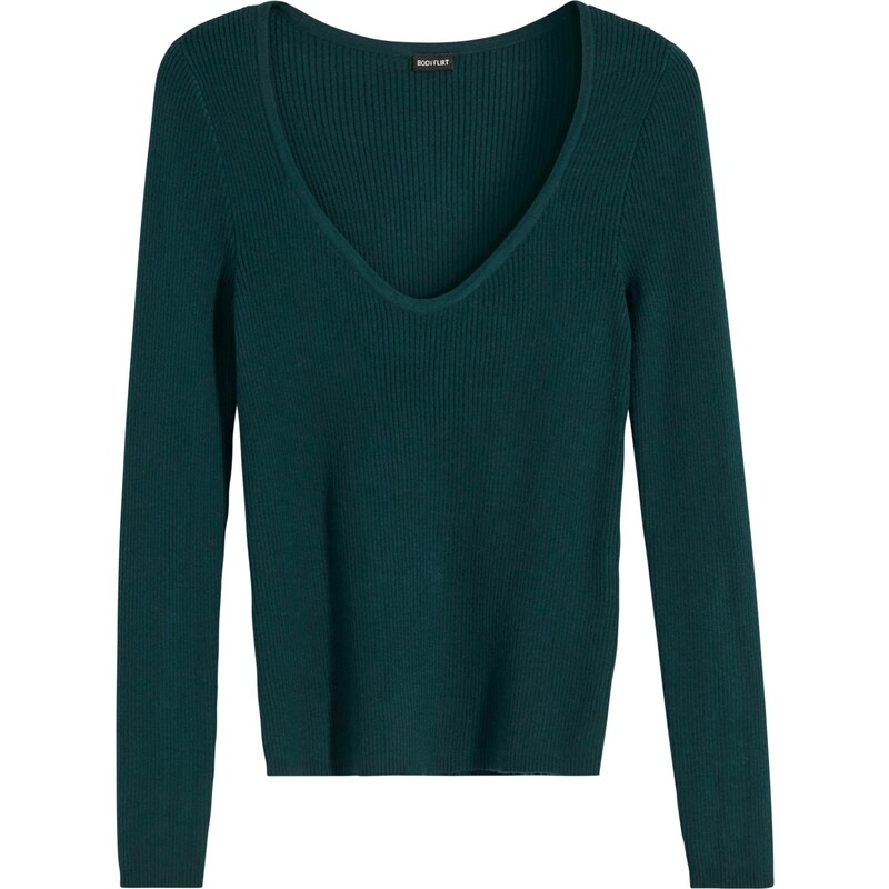 bonprix Jemne pletený pulóver z mäkkého viskózového mixu, farba zelená 46726629