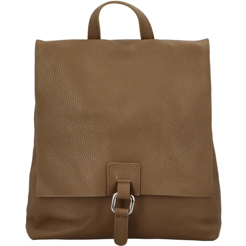 Dámsky kožený batôžtek/kabelka khaki - Delami Vera Pelle Francesco 48266272