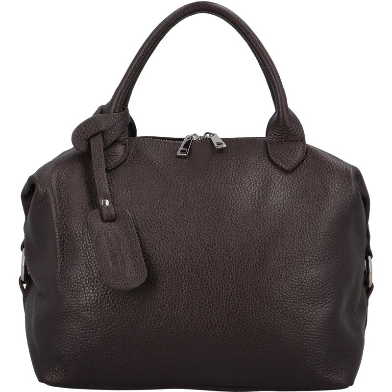Delami Vera Pelle Dámska kožená kabelka do ruky tmavo hnedá - Delami 47244111