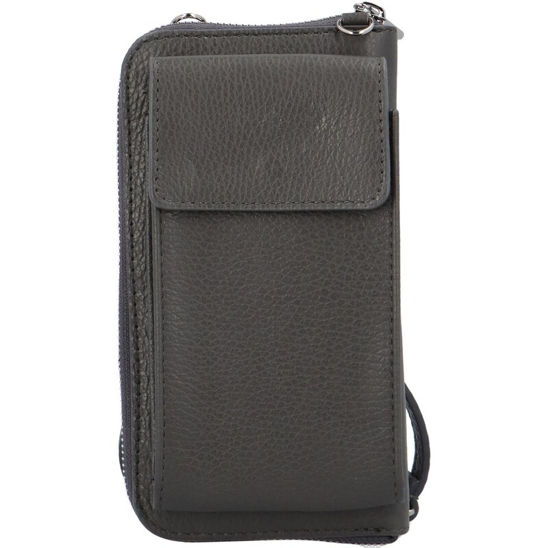 Delami Vera Pelle Dámska kožená crossbody kabelka tmavo šedá - Delami 60619205