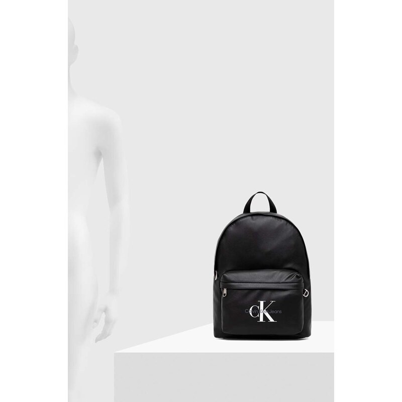 Ruksak Calvin Klein Jeans pánsky, čierna farba, veľký, s potlačou, K50K511522