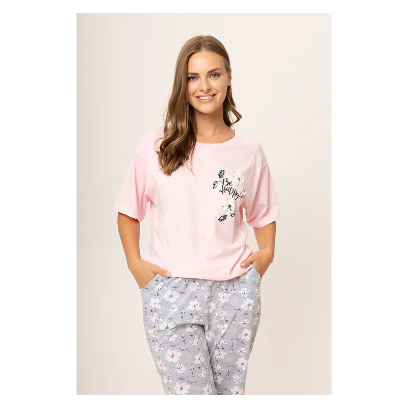 Dámske pyžamo 160/074 ružovo šedá - Karol 49777421