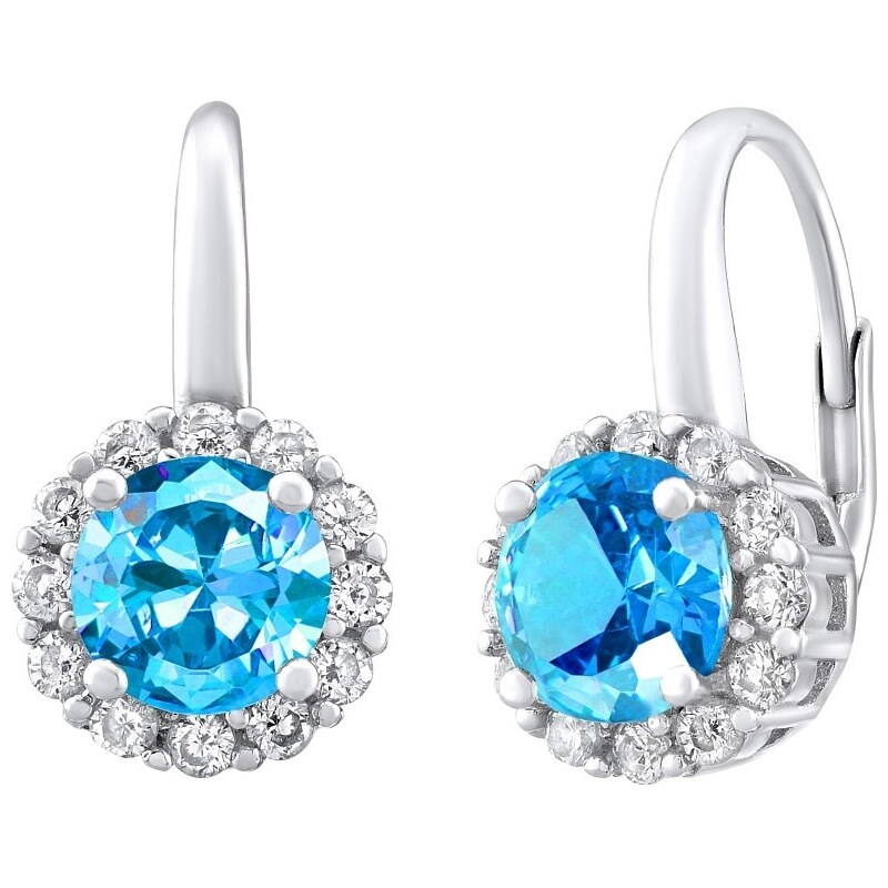 Ligot Strieborné náušničky SHARON s modrým krištáľom LPSTXRE100009 46719587