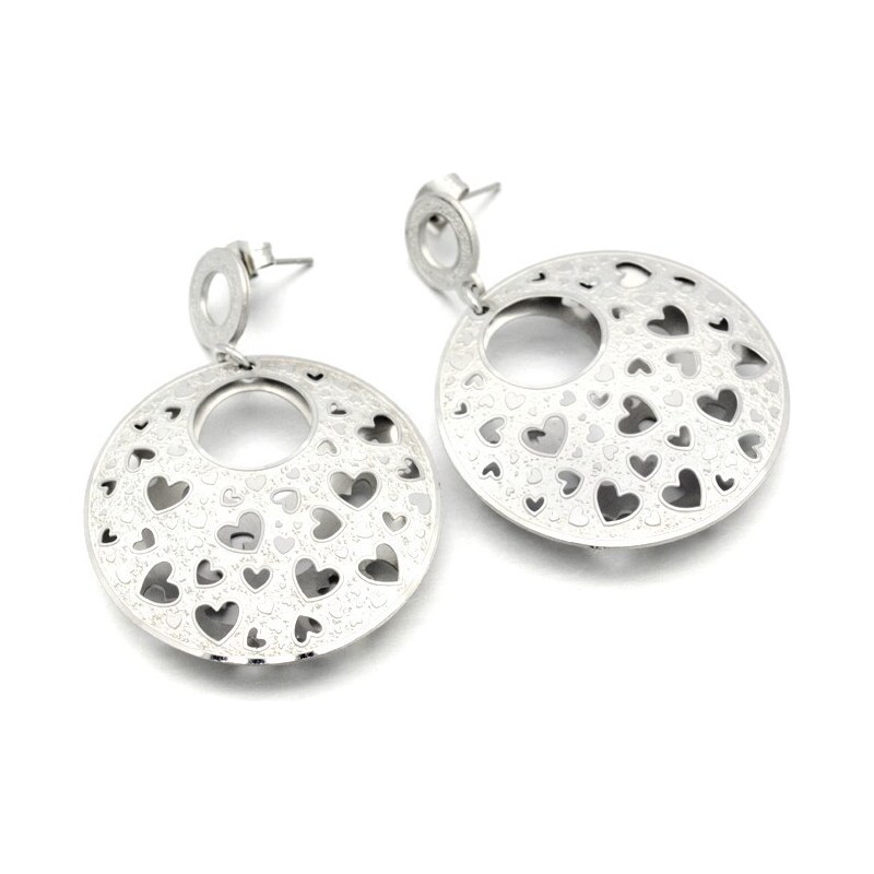 Ligot Náušnice z chirurgickej ocele Hearts ML117-44P 46719687