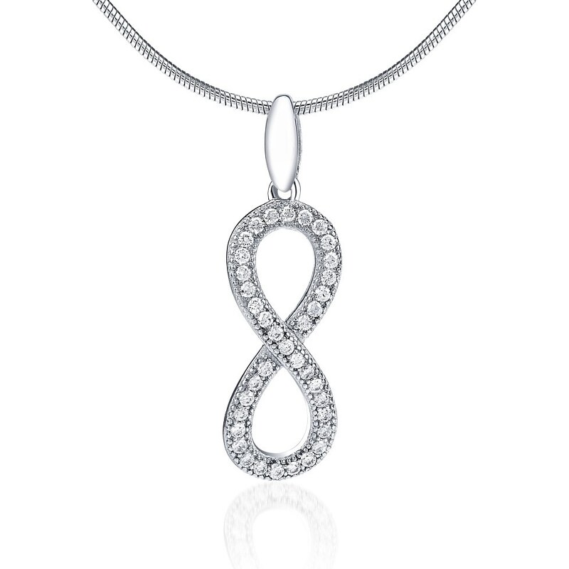 Ligot Strieborný prívesok INFINITY - nekonečno s mikro-zirkónmi 46719745