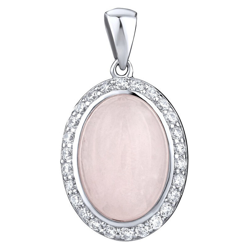 Ligot Strieborný prívesok s prírodným Ruženínom JST16919R 46719975