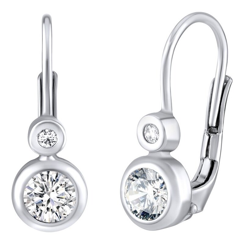 Ligot Strieborné náušnice s čírymi Swarovski zirkónmi SILVEGOB30759S 46720039