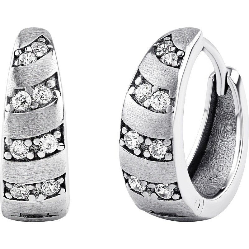 Ligot Strieborné náušnice MIA so zirkónmi QRE161K 46720115