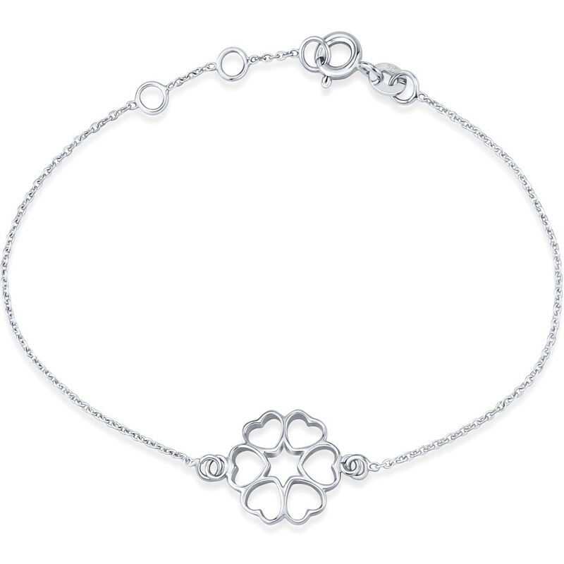 Ligot Srdiečkový strieborný náramok 16,5 - 18,5 cm 46720186