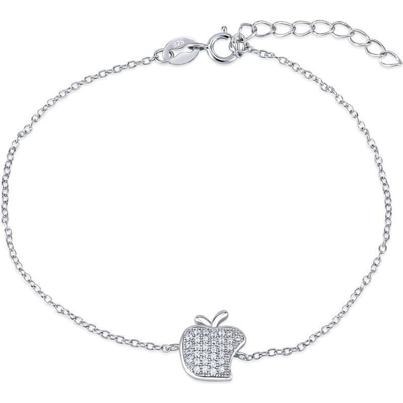 Ligot Strieborný náramok APPLE s predĺžením 46720183