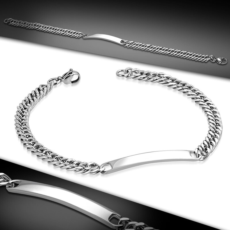 Ligot Oceľový náramok s ID štítkom 62426490