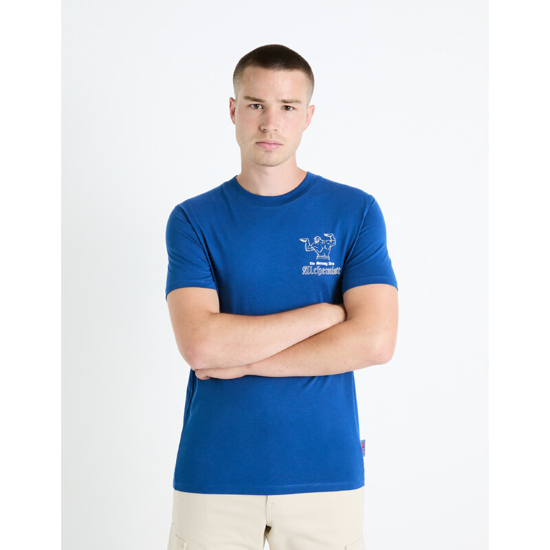 Tričká s krátkym rukávom pre mužov Celio - modrá 50539994