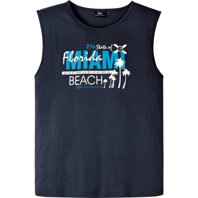 bonprix Tričko bez rukávov z čistej bio bavlny, farba modrá 44733374