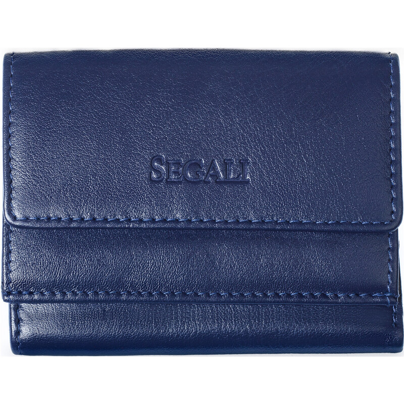 SEGALI Dámska kožená peňaženka 1756 blue 66580583