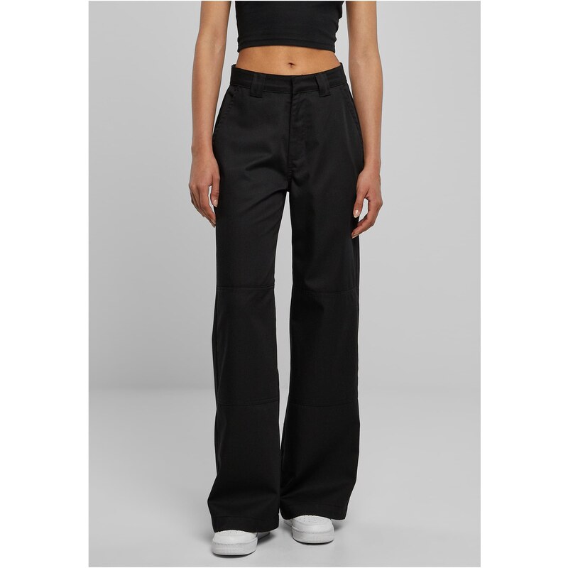 Urban Classics Womens work trousers with straight legs black 50651817
