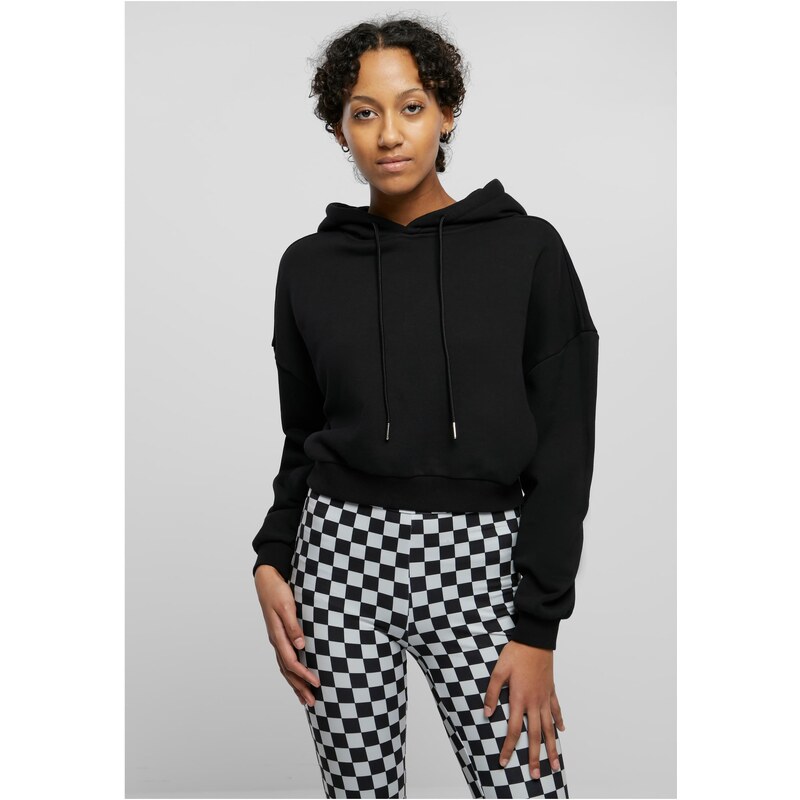 Urban Classics Womens Cropped Heavy Hoody Black 50604993