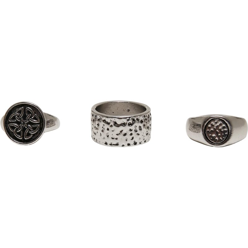 Urban Classics 3-Pack Ring Set - Silver Color 57100375