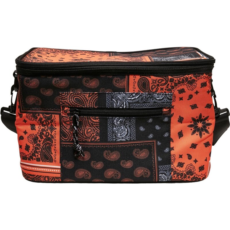 Urban Classics Bandana Patchwork Print Black/Orange Cooler Bag 50663599