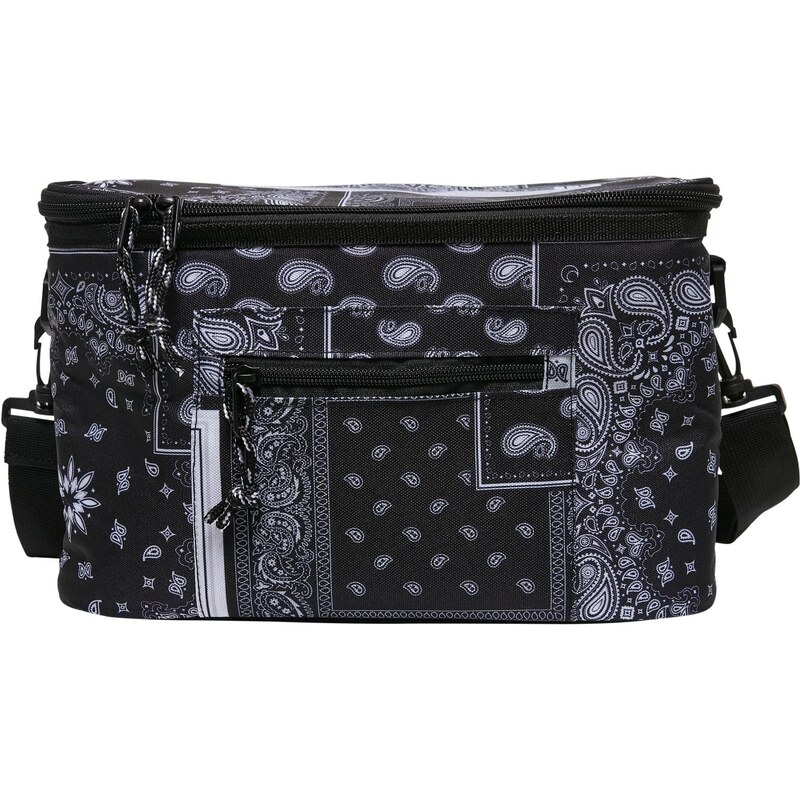 Urban Classics Bandana Patchwork Print Cooler Bag Black/white 50563252