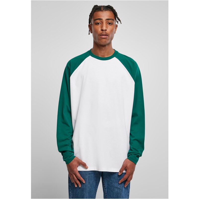Urban Classics Organic Oversized Raglan Long Sleeve White/Green 50550624