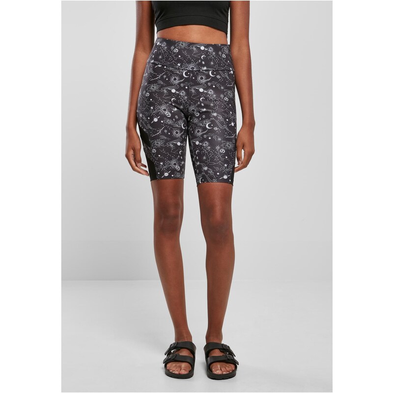 Urban Classics Womens High Waist Tech Mesh AOP Cycle Shorts 57100319