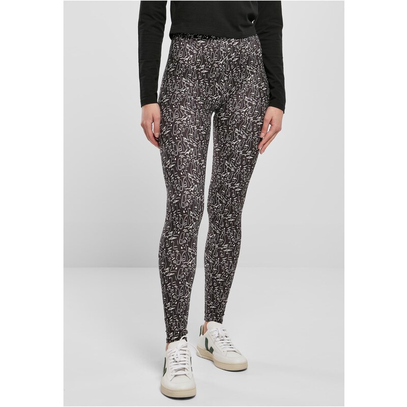 Urban Classics Womens soft leggings AOP blackline 50670016