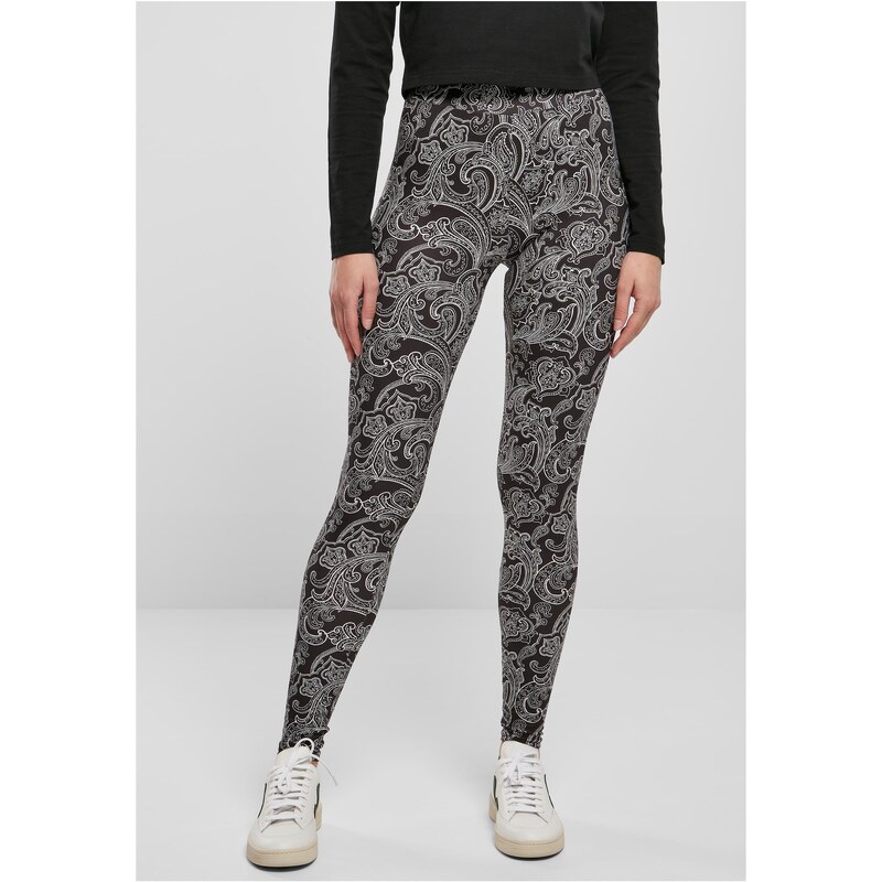 Urban Classics Womens soft leggings AOP blacknewpaisley 50654441