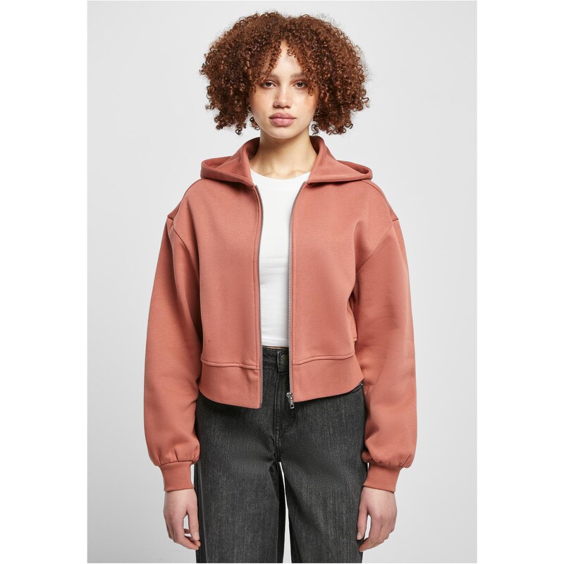 Urban Classics Womens Short Oversized Terracotta Zipper Jacket 50649376