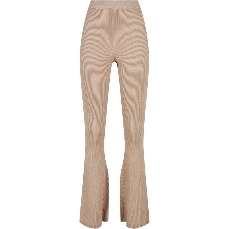 Urban Classics Womens ribbed knit leggings Bootcut lighttaupe 50605061