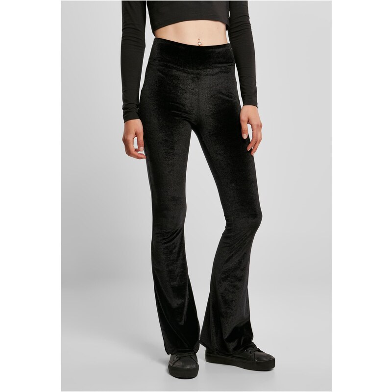 Urban Classics Womens high-waisted velvet leggings black 50640755