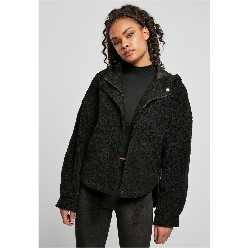 Urban Classics Womens short jacket Sherpa black 64633284