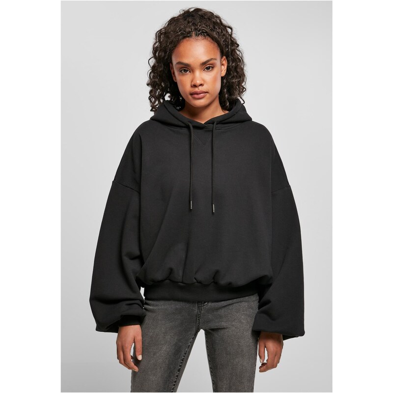 Urban Classics Womens Organic Oversized Terry Hoody Black 50682623