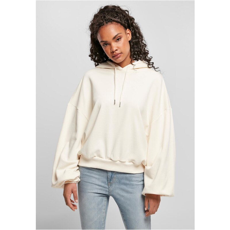 Urban Classics Womens Organic Oversized Terry Cloth Hooded Whitesand 50677026