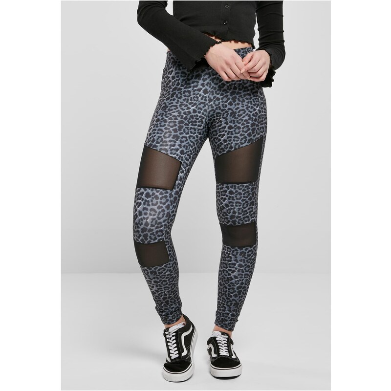 Urban Classics Womens Tech Mesh Leggings AOP Snowleo 50686574
