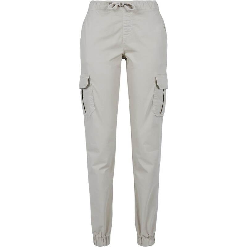 Urban Classics Womens Cargo Jogging Pants High Waisted Concrete 50680118