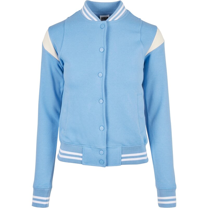 Urban Classics Womens inset College Sweat Jacket clearwater/whitesand 50688740