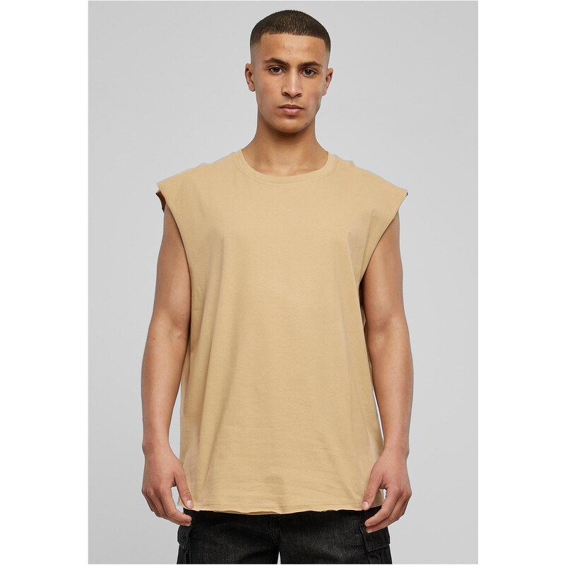 Urban Classics Open sleeveless T-shirt in beige 50548915