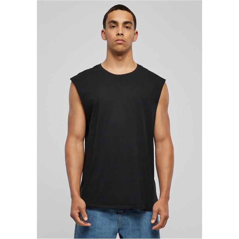 Urban Classics Black Sleeveless T-shirt with Open Edge 50688678