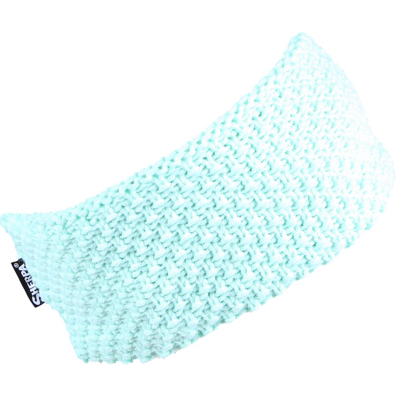 Unisex pletená čelenka Sherpa LAURA tyrkysová 46813620
