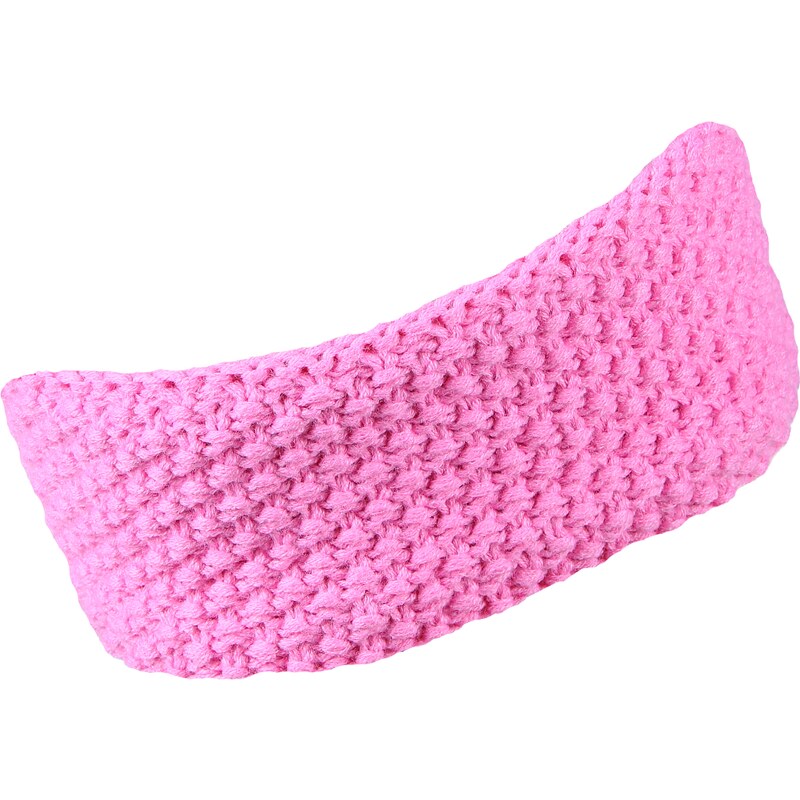 Unisex pletená čelenka Sherpa LAURA ružová 46813621