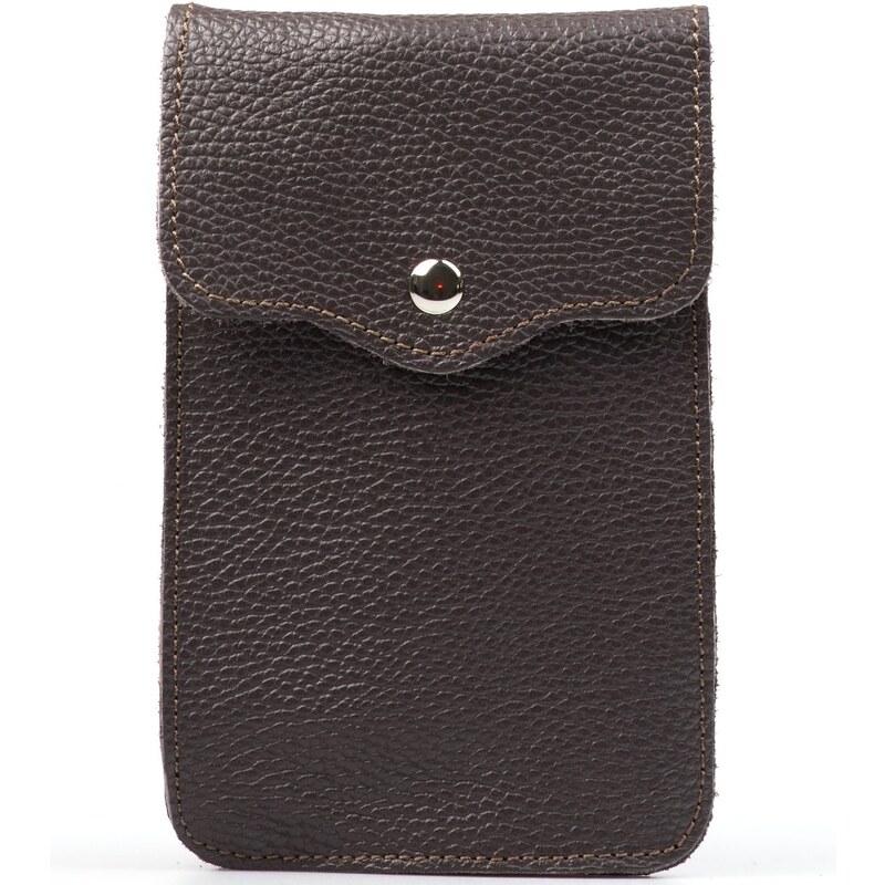 Blaire Kožená mini kabelka Jessi na telefón hnedá 66188217