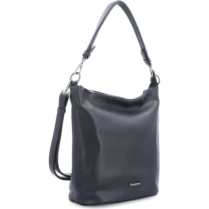 Kabelka zo syntetickej kože cez rameno Tangerin čierna 8035 C 64020098