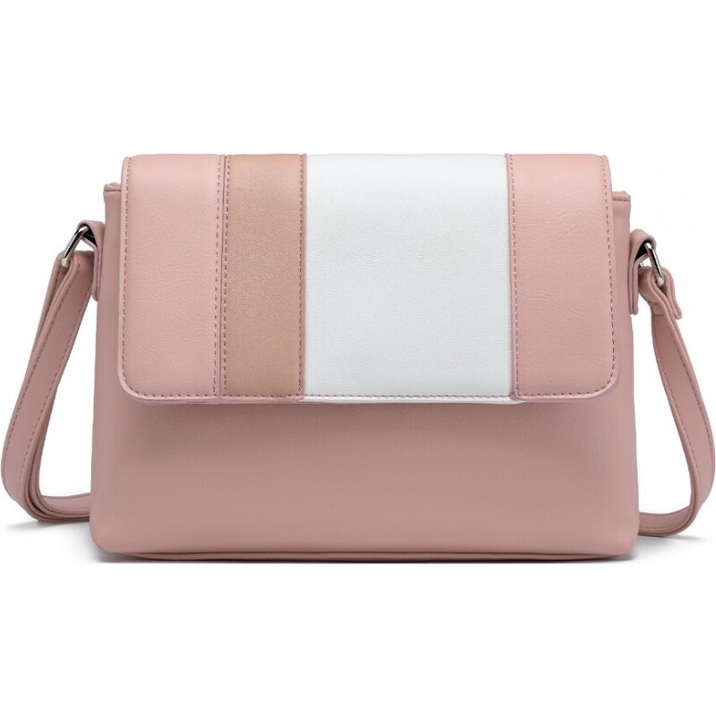 Miss Lulu Kabelka - pruhovaná crossbody, ružová 46815731