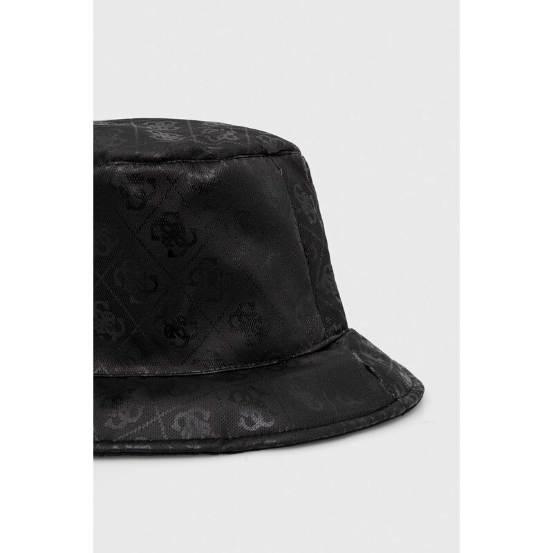 Obojstranný klobúk Guess čierna farba