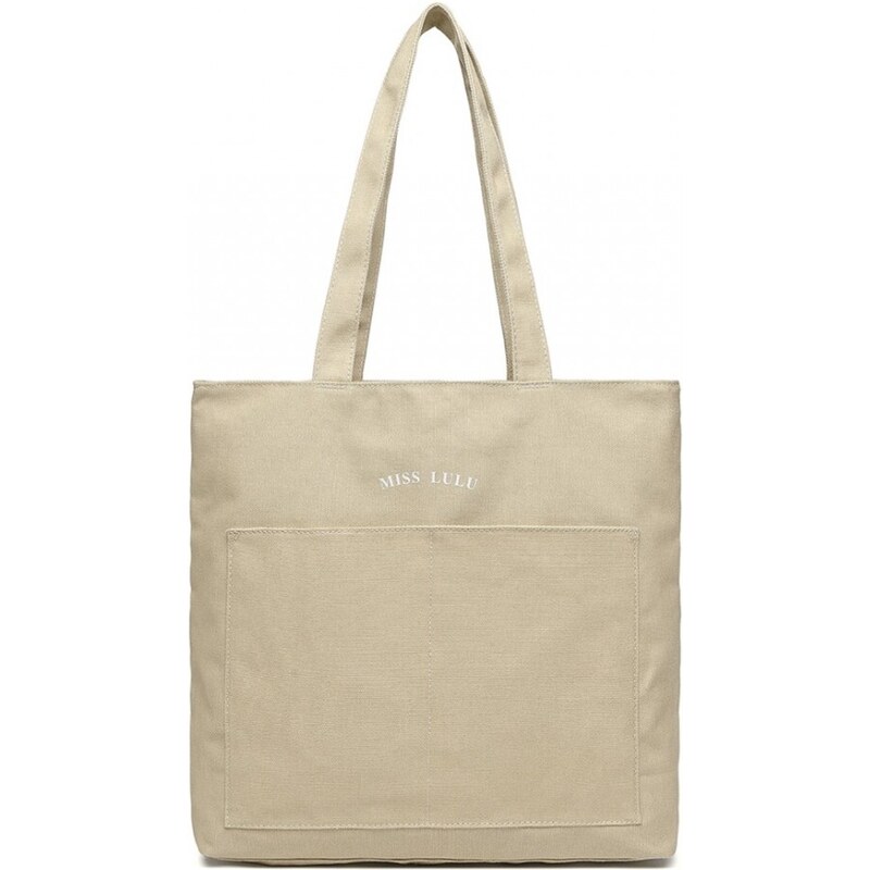 Miss Lulu Kabelka - veľká nákupná taška, látková, khaki 46832997