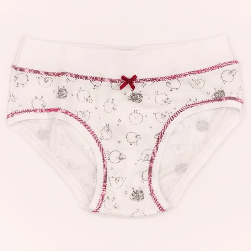 Dievčenské nohavičky Rio | Pleas | biela s potlačou Baránok| 177184 46771482