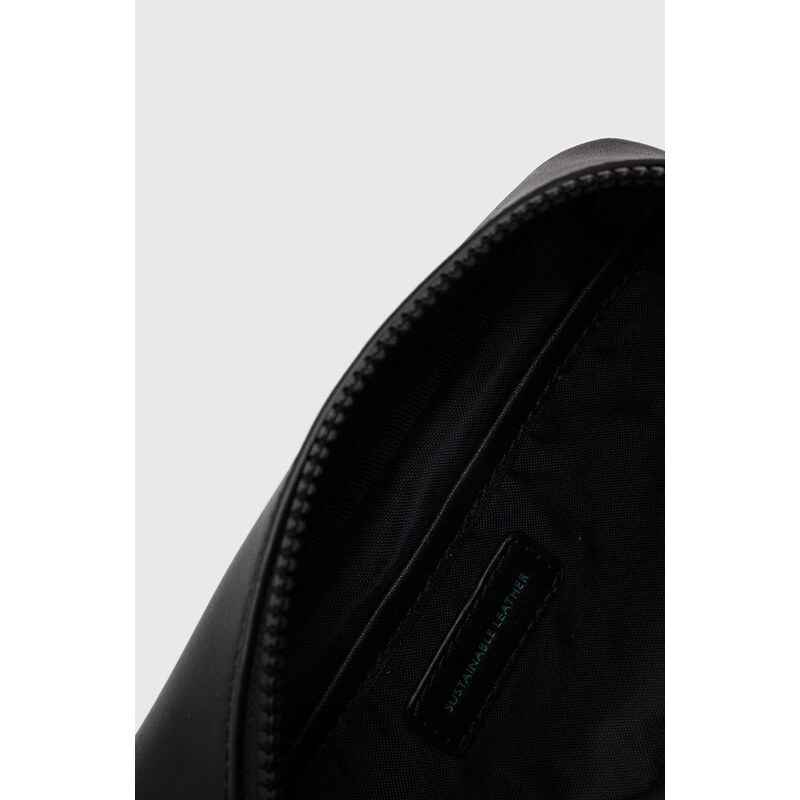 Kožená kozmetická taška Tommy Jeans čierna farba,AM0AM12084