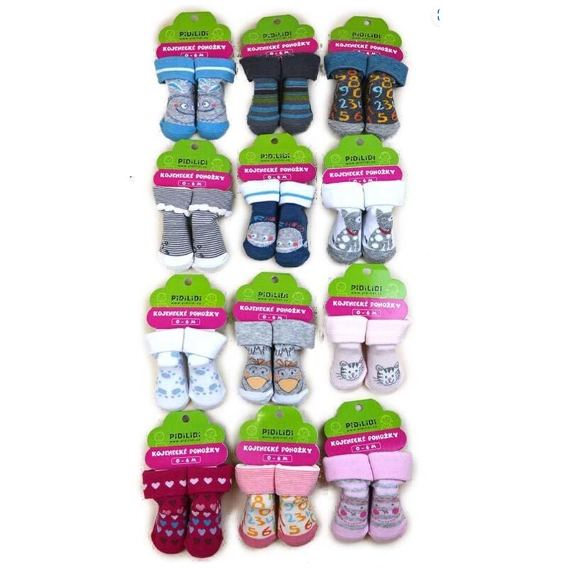 Dojčenské ponožky PIDILIDI 0-6 M PD0107 65903624