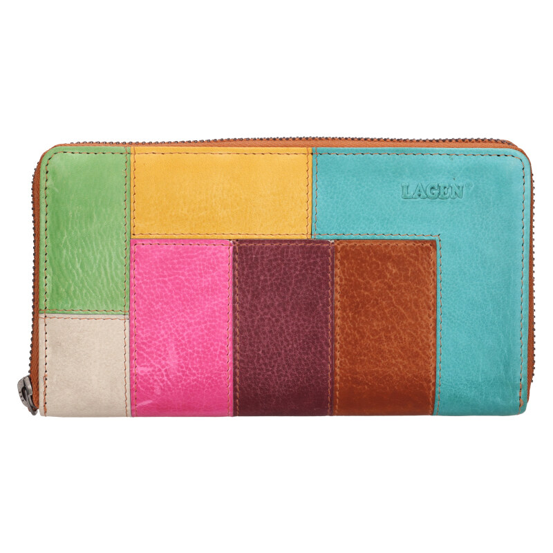 Lagen Dámska kožená peňaženka 29000/D caramel/multi 2 46835423